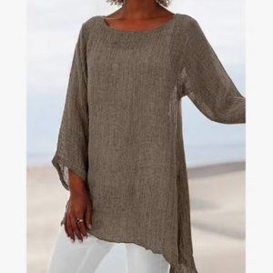 Summer Cotton Loose Blouse
